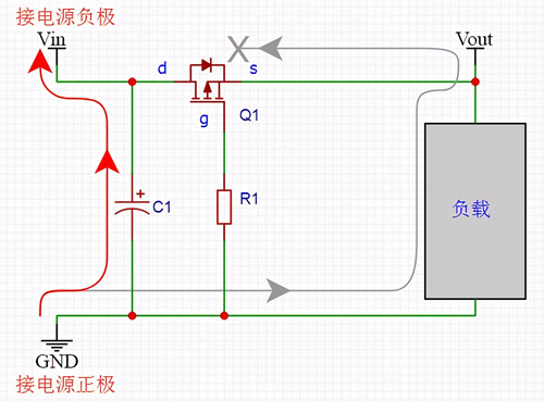 MOS管 電源 反接