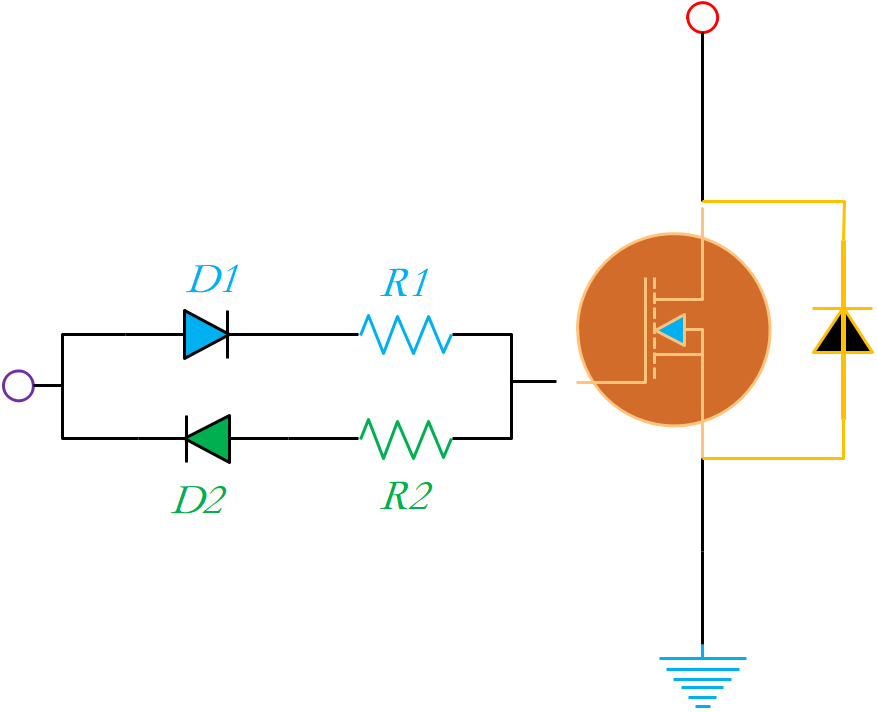 MOS的減速加速電路